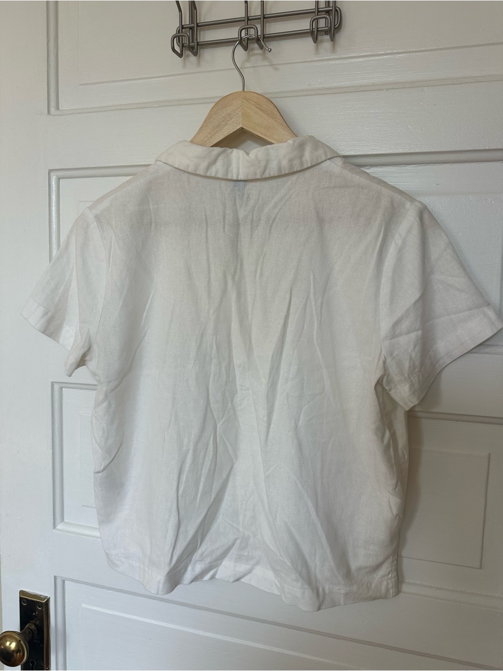 Universal Thread Linen-Blend Button-Up Tee - Picture 3 of 4